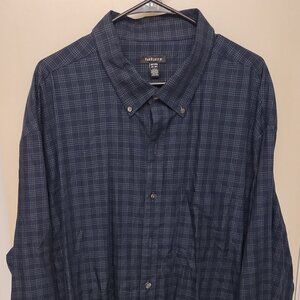 Van Heusen Men's Classic-Fit Plaid Long-Sleeve Dress Shirt - New